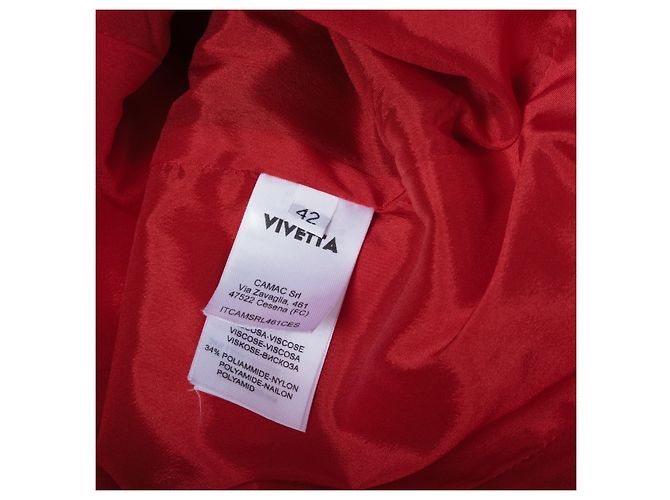 Autre Marque Rotes Mini-Kleid von Vivetta mit Dekorativen Details - Ansicht 12