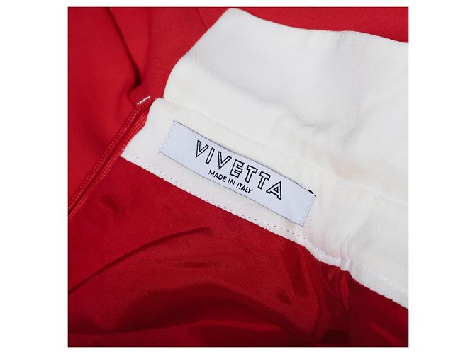 Autre Marque Rotes Mini-Kleid von Vivetta mit Dekorativen Details - Ansicht 13