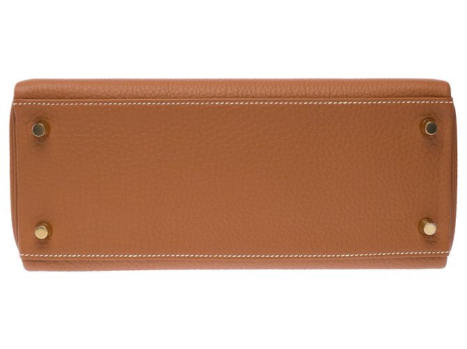 Hermès Borsa HERMES Kelly 28 in Pelle Dorata - 103350 D'oro - vista 11