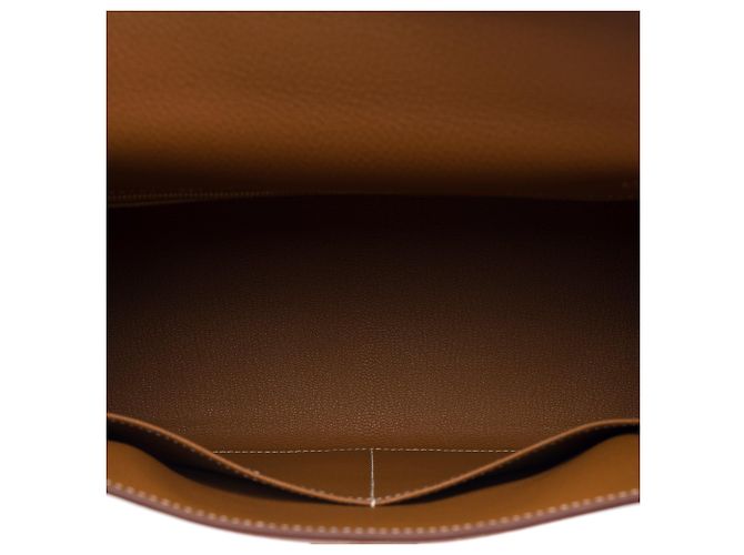 Hermès Borsa HERMES Kelly 28 in Pelle Dorata - 103350 D'oro - vista 9