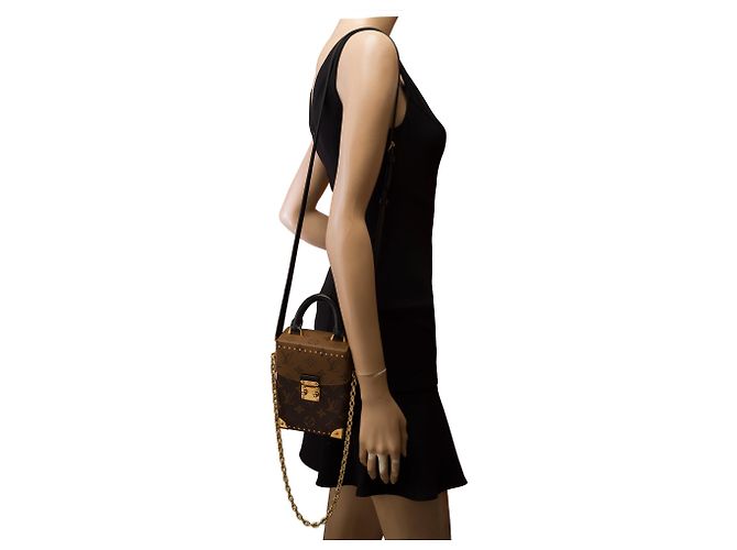 Borsa LOUIS VUITTON Camera Box in Tela Marrone - 103336 - vista 11