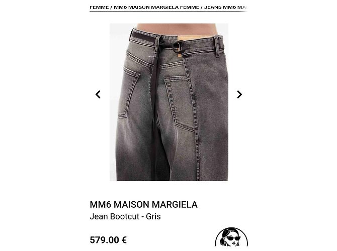 Maison Martin Margiela Jeans asimétricos Maison Margiela Gris - vista 18