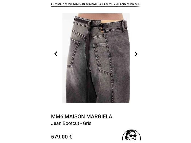 Maison Martin Margiela Jeans asimétricos Maison Margiela Gris - vista 5