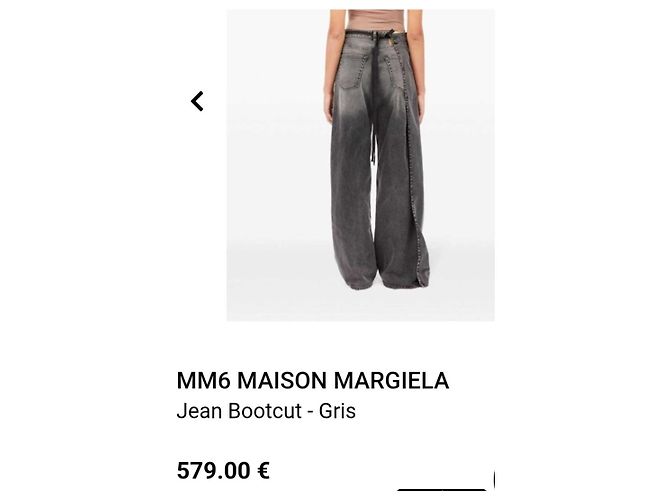 Maison Martin Margiela Jeans asimétricos Maison Margiela Gris - vista 6