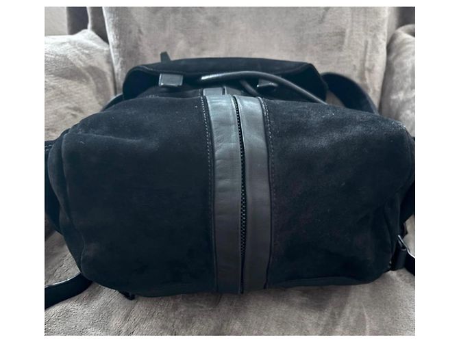 Zaino Marti di Alexander Wang in suede nero e pelle - vista 2