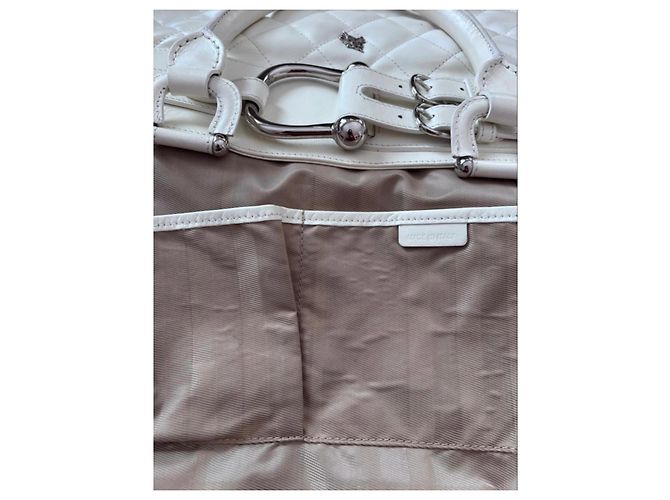 Borsa Burberry Orchard Tote Messenger Bag 2Way in pelle Bianco - vista 10