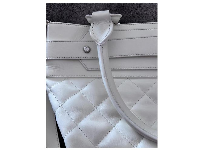 Borsa Burberry Orchard Tote Messenger Bag 2Way in pelle Bianco - vista 7