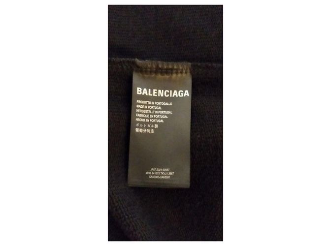 Balenciaga Sudadera con Capucha Logo Mediano Negro - vista 7