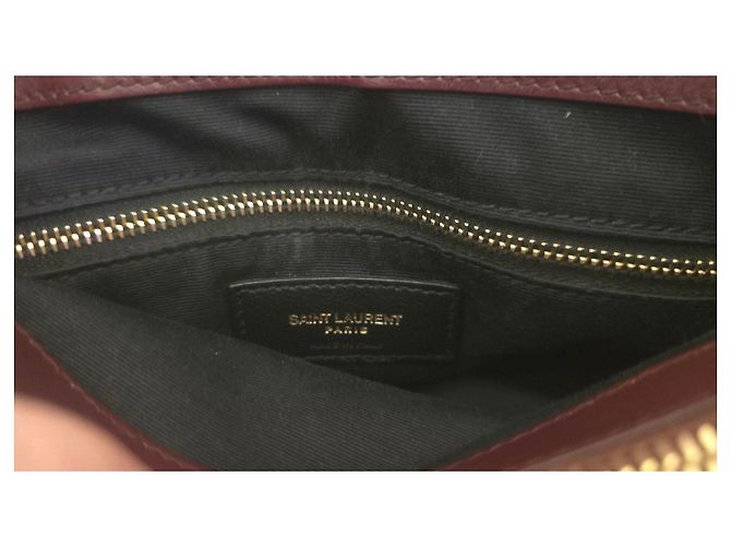 Borsa a spalla Saint Laurent Paris Loulou in pelle di agnello Bordò - vista 12
