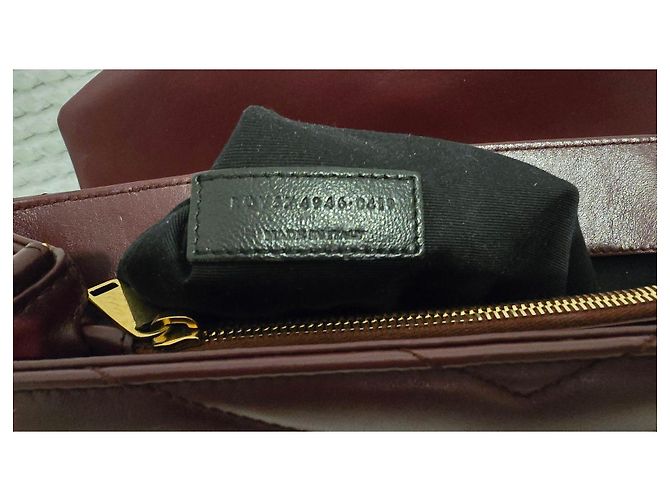 Borsa a spalla Saint Laurent Paris Loulou in pelle di agnello Bordò - vista 13