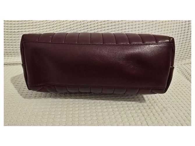 Borsa a spalla Saint Laurent Paris Loulou in pelle di agnello Bordò - vista 5
