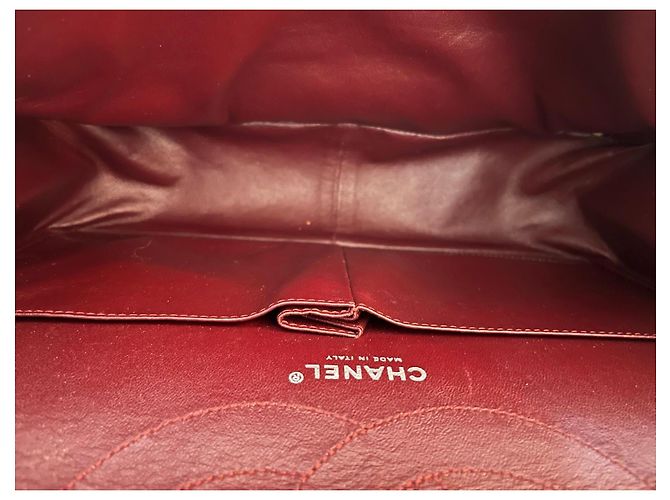 Mademoiselle Chanel vintage 2.55 Reissue 226 – Pelle nera invecchiata & catena argento – mai indossato – Set completo Nero Bordò - vista 18