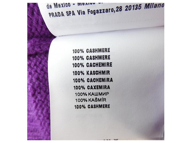 Cárdigan 100% Cachemira Prada Púrpura - vista 3