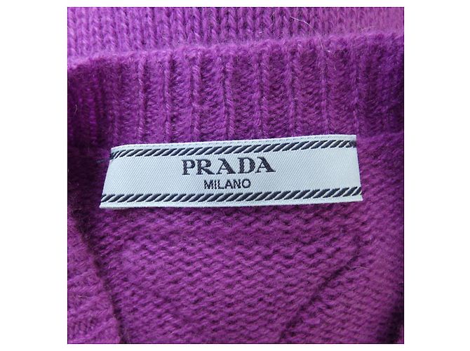Cárdigan 100% Cachemira Prada Púrpura - vista 4