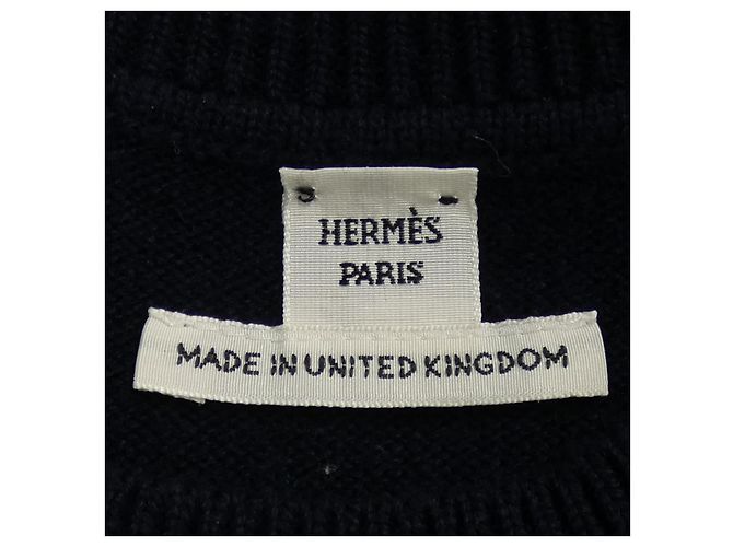 Kaschmir-Strickwaren Hermès 3E2603D1 Größe 36 Blau Marineblau - Ansicht 4