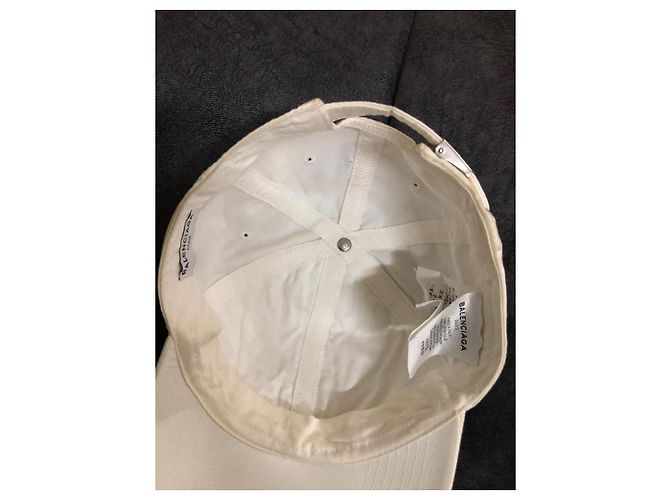 Cappellino da baseball con logo Balenciaga Bianco - vista 8