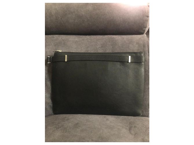 Pochette in pelle nera Balenciaga Nero - vista 3