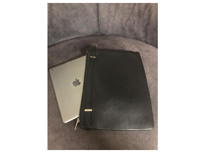 Pochette in pelle nera Balenciaga Nero - vista 4