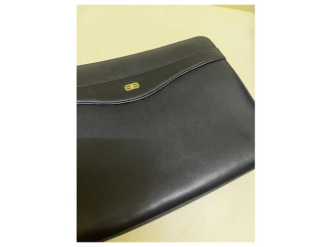 Borsa Clutch BB in pelle nera Balenciaga Nero - vista 2