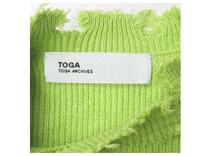 Autre Marque Toga Archives Strickpullover mit Fransenoptik Grün - Ansicht 3