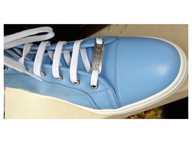 Gucci Originale und Neue Lederschuhe Größe 38,5-39 Blau - Ansicht 10