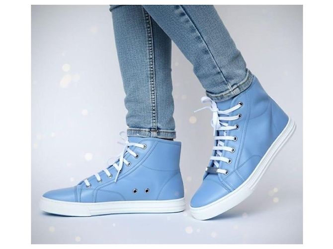 Gucci Originale und Neue Lederschuhe Größe 38,5-39 Blau - Ansicht 14