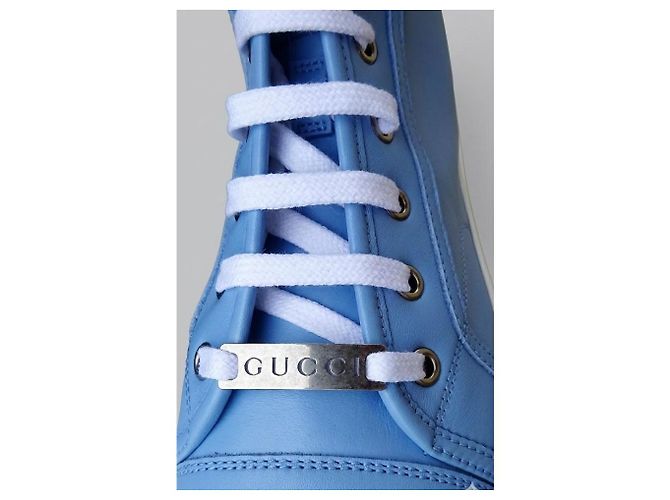 Gucci Originale und Neue Lederschuhe Größe 38,5-39 Blau - Ansicht 2