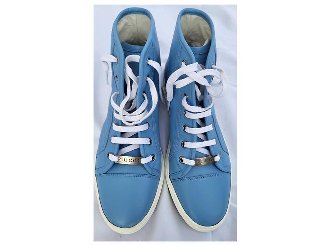 Gucci Originale und Neue Lederschuhe Größe 38,5-39 Blau - Ansicht 4