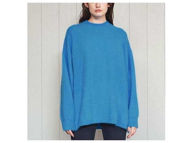 Autre Marque H BEAUTY&YOUTH Pullover aus Wolle und Kaschmir Blau Türkis - Ansicht 3