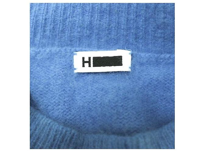 Autre Marque H BEAUTY&YOUTH Pullover aus Wolle und Kaschmir Blau Türkis - Ansicht 4
