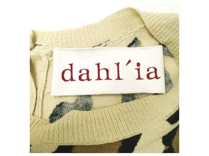 Autre Marque Cárdigan de algodón tricotado 2 en 1 Dahlia Beige - vista 3