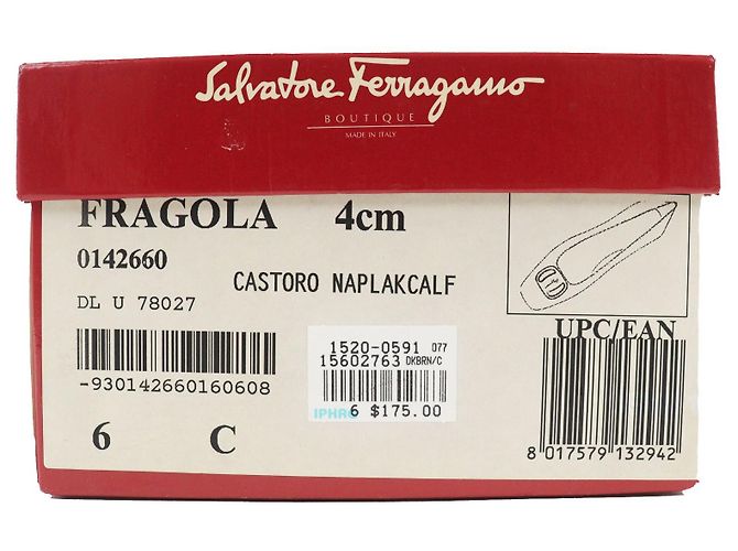 Pumps in pelle Vala di Salvatore Ferragamo Bronzo Marrone scuro - vista 10