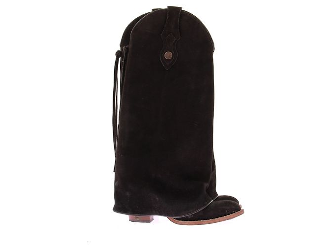 Isabel Marant Pour H&M Botas western de ante marrón oscuro Castaño - vista 2