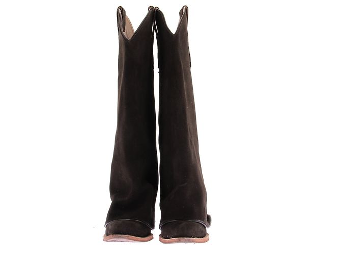 Isabel Marant Pour H&M Botas western de ante marrón oscuro Castaño - vista 4