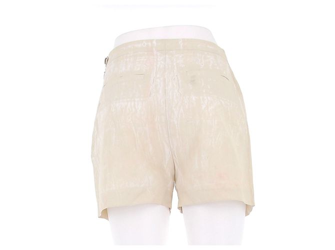 Prada Beiger Shorts mit Palmen aus Leinen - Ansicht 2