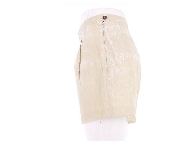 Prada Beiger Shorts mit Palmen aus Leinen - Ansicht 4
