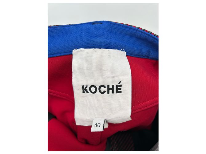 Autre Marque Pantalones KOCHÉ de polipiel burdeos - vista 3