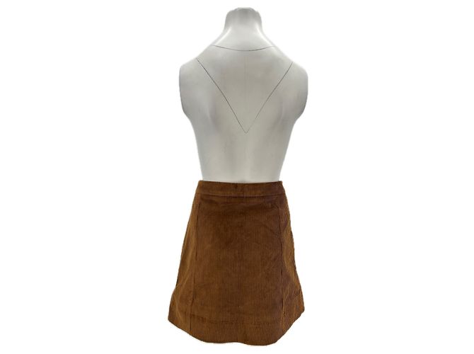 Autre Marque Mini falda de pana marrón GANT Castaño - vista 2