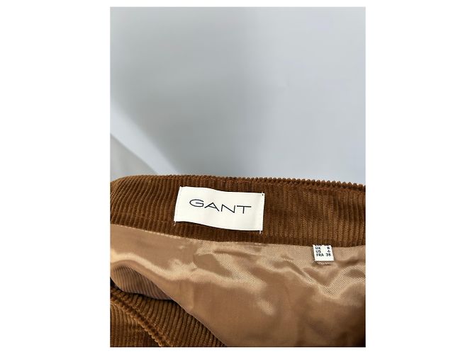 Autre Marque Mini falda de pana marrón GANT Castaño - vista 5