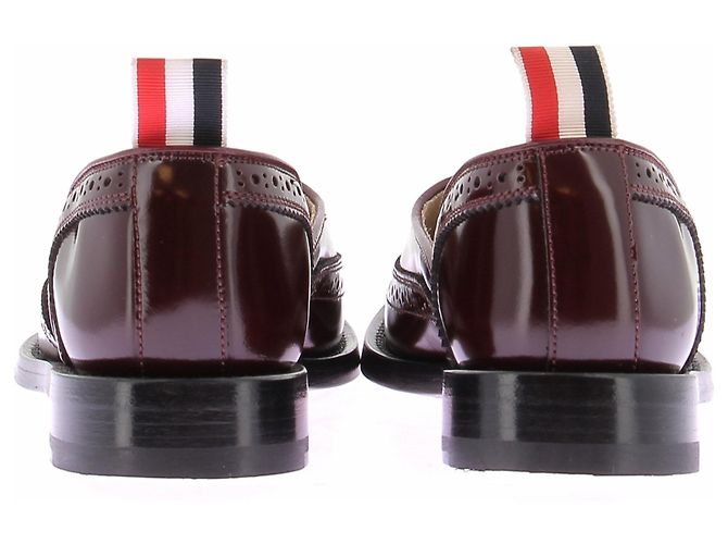 Thom Browne Sandali "slip-on" bordeaux in pelle verniciata Bordò - vista 5