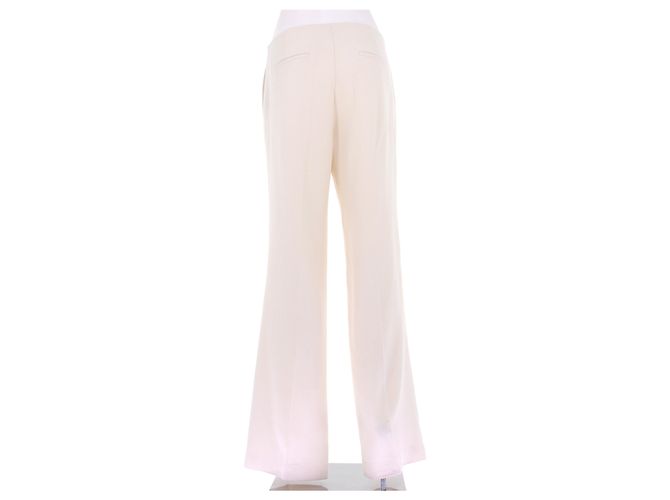 Paul & Joe Calça flare creme em lã Bege - vista 2