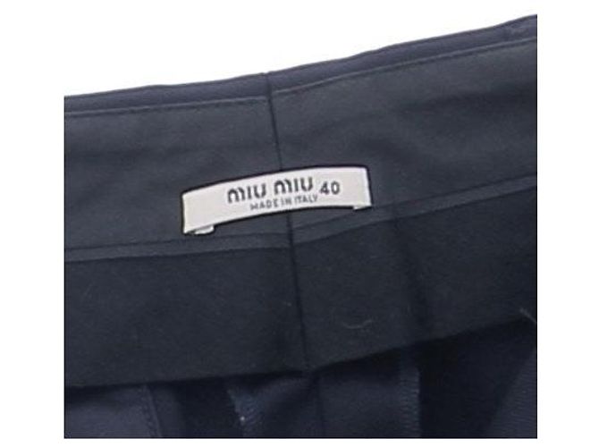 Miu Miu Navy Blue Wool Pants Size 40 - view 5