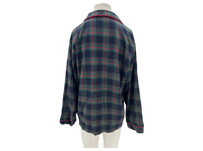Autre Marque Camicia BUTTER a quadri blu navy e verde in lana L - vista 2