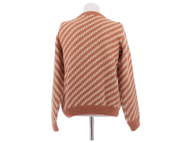 Apc Suéter a rayas naranja con mohair - vista 2