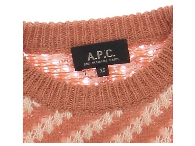 Apc Suéter a rayas naranja con mohair - vista 5