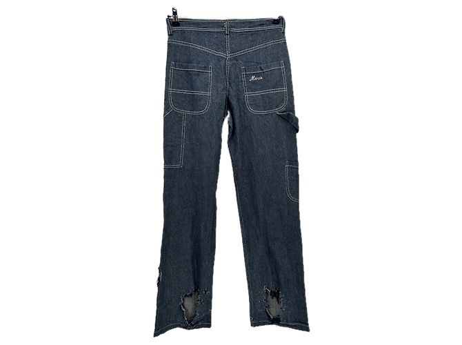 Jeans Marciano Marcia denim crudo azul marino algodón talla 38 - vista 2