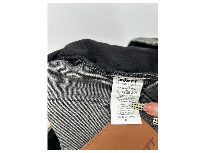 Autre Marque Pantalones cargo MOUTY grises de algodón Gris antracita - vista 4