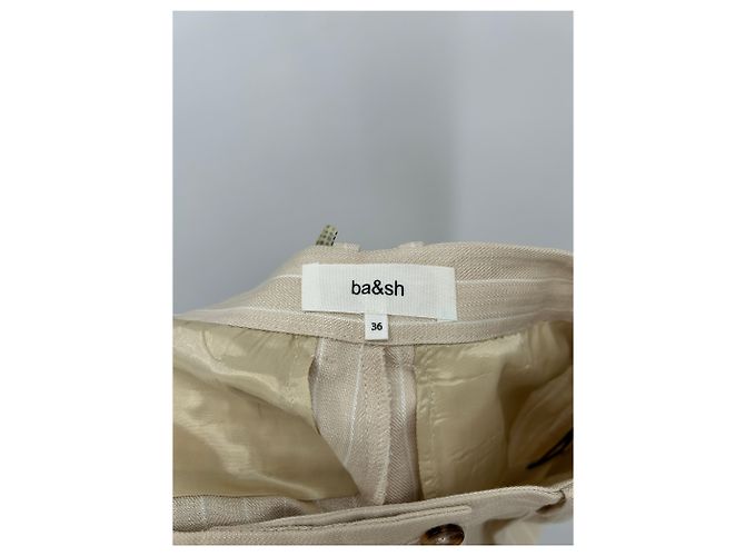 Pantalones de rayas beige Ba&Sh - vista 3
