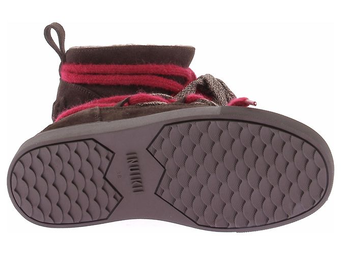 Rouje Stivali "Mont Amour" in suede marrone e rosso - vista 7