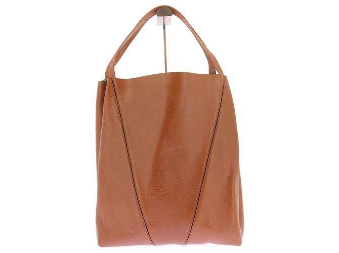 Chloé Borsa "Spin" cammello in pelle grana - vista 2